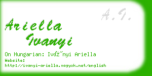 ariella ivanyi business card